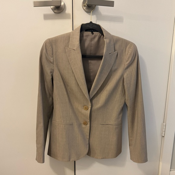 THEORY beige tailored blazer - Picture 2 of 5